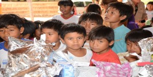 Imagem: Indios Recebe presentes de Natal 04 Crianças da Aldeia Tadarimana recebem presentes de Natal