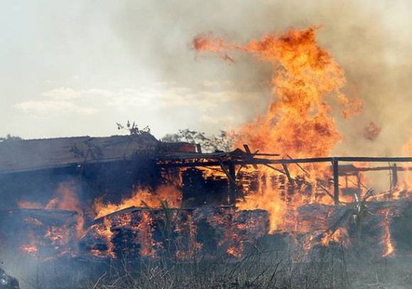 Imagem: fogo em madereira Fogo destrói madeireira em Sinop