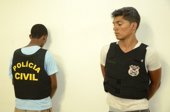 Imagem: Policia prende o acusados da morte do Joao Cesar 03 Polícia Civil apresenta os acusados de matar João César