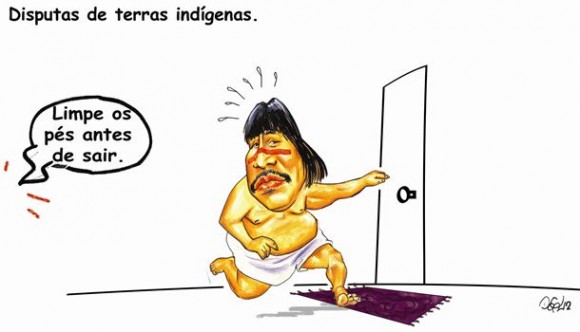 Imagem: charge4 Disputas de terras indígenas