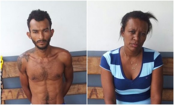 Luciano e Rosa Angela, presos em São Pedro da Cipa - Foto: Assessoria PM