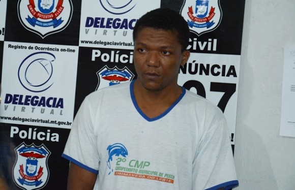 Wanderson Peroba de Jesus, 30 anos, confessou ter praticado o crime - Foto: Ronaldo Teixeira / AGORA MT
