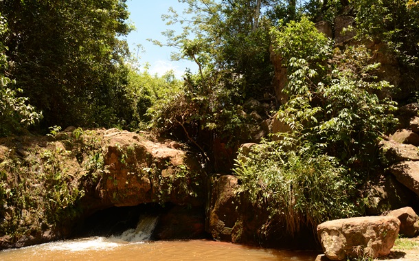 Uma das cachoeiras no complexo - Foto: Varlei Cordova / AGORA MT