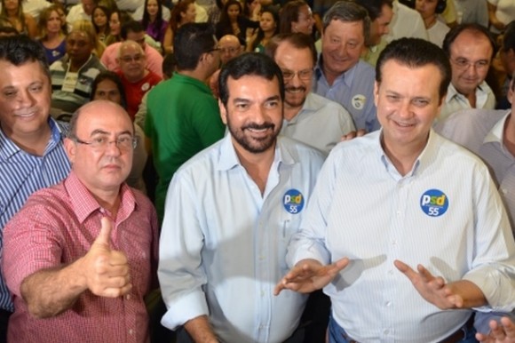 José Riva, Chico Daltro e Kassab durante encontro - Foto: Assessoria PSD