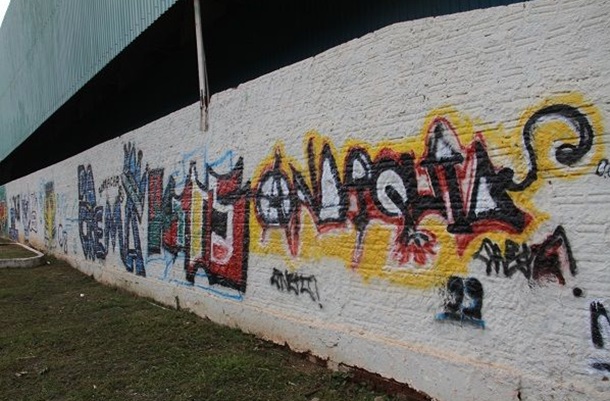 Grafite feito na quadra Marechal Rondon - Foto: Assessoria Prefeitura