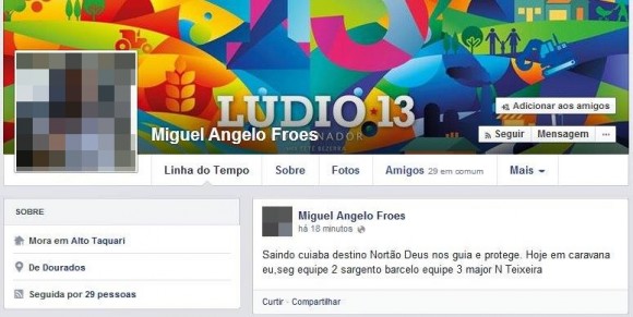 Miguel confirma em sua página que está ausente de Alto Taquari - Foto: Reprodução AGORA MT