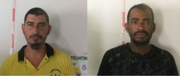 Célio José de Jesus e Nilson Ferreira da Silva foram presos por suspeita de cortar os testículos de um homem em Araguaçu (Foto: Divulgação/SSP TO)