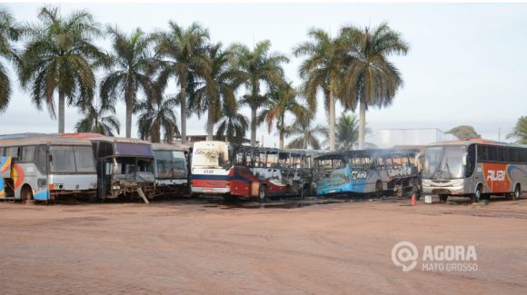 Os ônibus que pagaram fogo - Foto: Messias Filho / AGORA MT