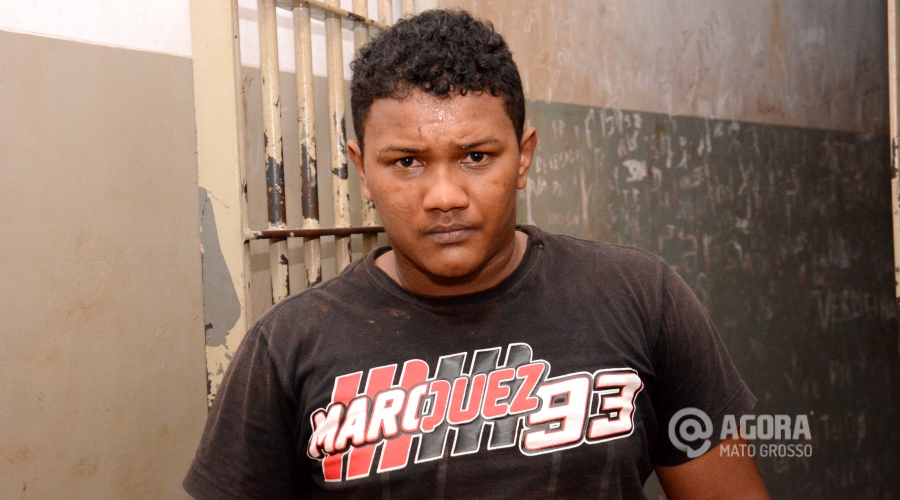 Suspeito de Tráfico de Droga Bruno Rocha . Foto: Messias Filho/AGORAMT