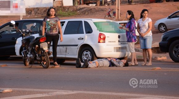 Vitima de acidente proximo ao viaduto-Foto:Messias Filho/AGORA MT