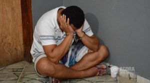 Suspeito de trafico de drogas preso pela Policia Civil - Foto : Messias Filho / AGORA MT