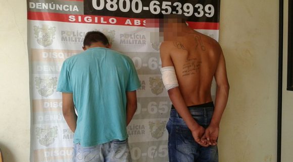 Dois menores detidos pela PM-Foto: José Antônio / correspondente Primavera do Leste 