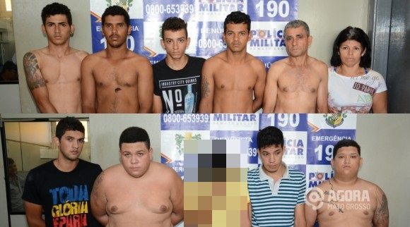 Suspeitos detidos durante a Operação Interior Seguro - Foto: Varlei Cordova/AGORAMT