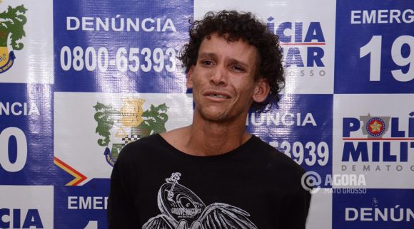 Marcos Alves de Oliveira suspeito de roubo - Foto : Messias Filho / AGORA MT