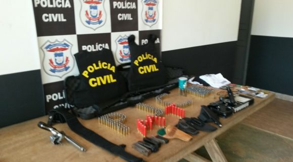 Armas e munições apreendida pela PJC em Juruena- Foto PJC