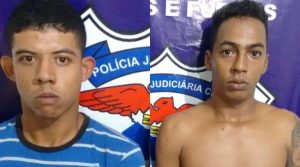 Luca Beltrao e Loran Pereira acusados de trafico de drogas no Jr Urupes - Foto: Divulgação PJC