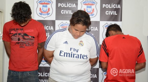 Presos suspeitos de roubo do celular da senhora no Jr Atlantico - Foto: Ronaldo Teixeira / AGORA MT 