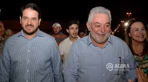 Ibrahim Zaher e Percival Muniz chegando ao lançamento de campanha - Foto : Messias Filho / AGORA MT