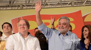 Manoel da Silva e Percival Muniz no lançamento da campanha para prefeito - Foto : Messias Filho / AGORA MT