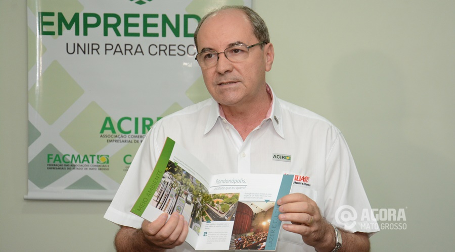 José Luiz Gonçales Ferreira presidente da ACIR - Foto: Varlei Cordova/AGORAMT
