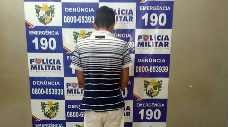 Menor apreendido por recepitação dos materiais roubados do CT do União - Foto ; Polícia Militar
