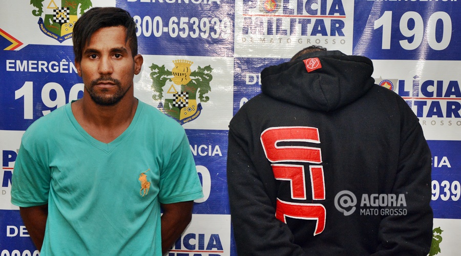 Paulo Braga foi preso e o menor apreendido por porte de arma de fogo e roubo tentado - Foto : Messias Filho / AGORA MT