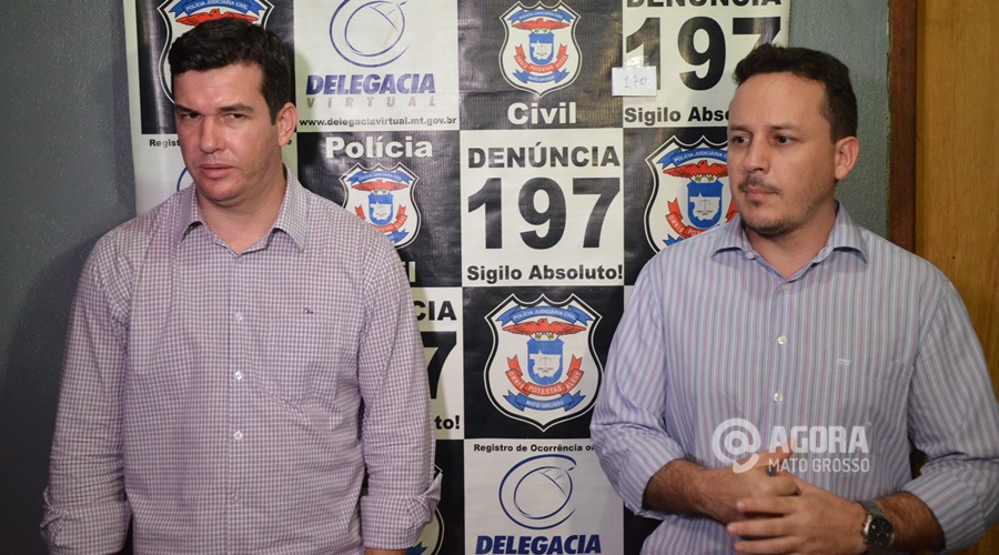 Vinicius Prezoto e Thiago Damasceno delegados que participaram da elucidação do caso - Foto : Messias Filho / AGORA MT