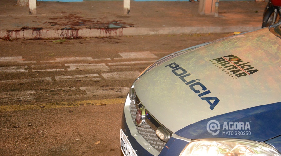 Local onde a vítima foi alvejada - Foto : Messias Filho / AGORA MT