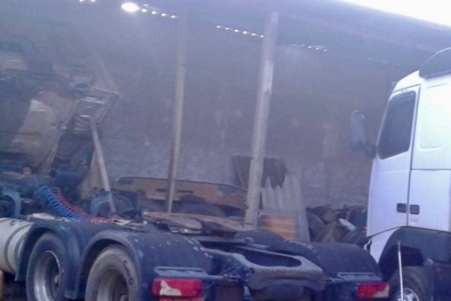 Imagem: desmanche de carretas encontrada em Sinop