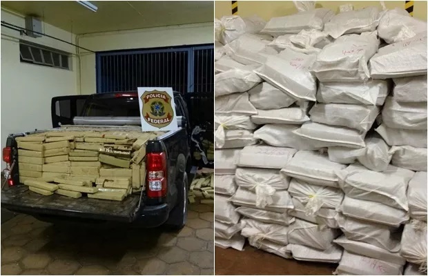 Imagem: mais de 10 toneladas de drogas aprendida na operação Cavalo Doido