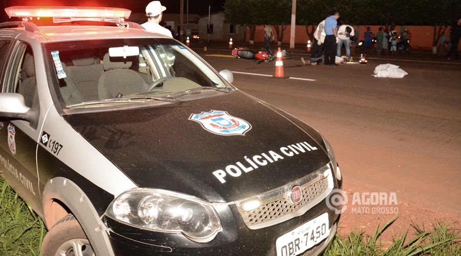Acidente entre carro e moto na MT 130 - Foto : Messias Filho / AGORA MT