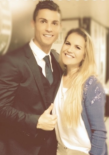 Imagem: Cristiano Ronaldo e a irmã