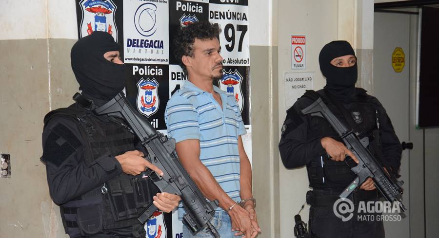 Imagem: Preso da operação da Polícia Civil em Rondonópolis
