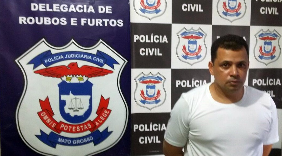 Giuliano Cardoso de Andrade preso por força de mandado de prisão - Foto : Polícia Civil