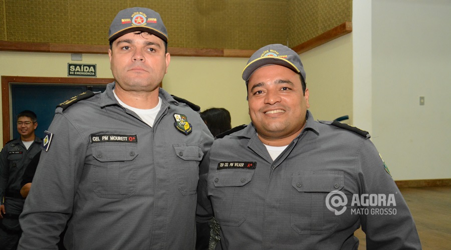 Everton Moretti e Wilker Soares Sodrè coroneis da Polícia Militar - Foto : Messias Filho / AGORA MT