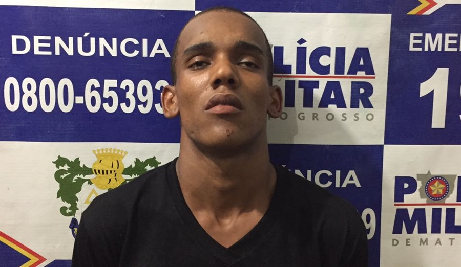 Gabriel de Oliveira Matos suspeito de furto - Foto : PM