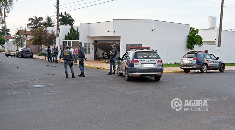 Acidente Frei Servacio com Pedro Ferrer centro de Rondonópolis - Foto: Messias Filho / AGORA MATO GROSSO