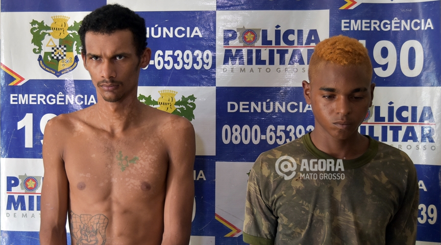 Junior da Silva e Geovane Henrique suspeitos de varios roubos em Rondonópolis - Foto: Ricardo Costa / AGORA MATO GROSSO