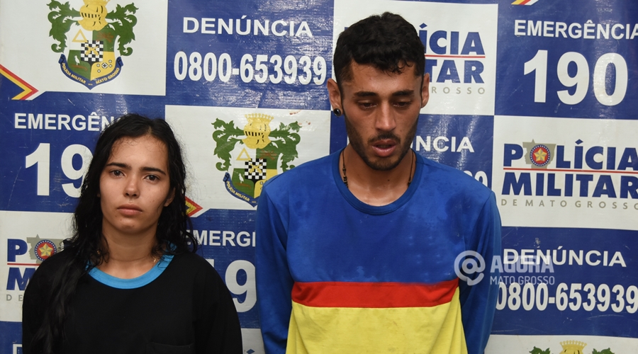 Mayuri Souza e Rodrigo Sanches presos por suspeita de tráfico de drogas - Foto: Messias Filho / AGORA MATO GROSSO