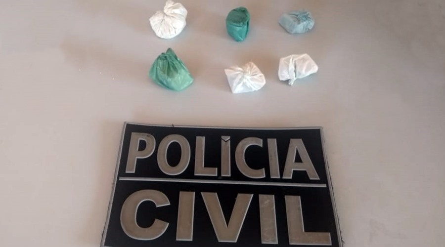 Imagem: Droga apreendida pela polícia civil em Guiratinga