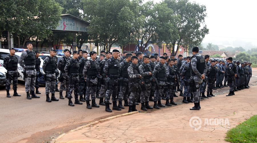 Policiais da Força Tática- Foto: Messias Filho / AGORA MATO GROSSO