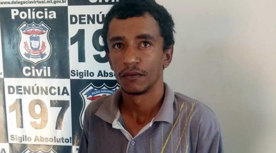 Imagem: Suspeito detido por tráfico de drogas em Guiratinga