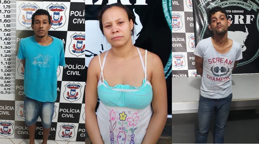 Suspeitos de homicídio presos por policiais civis de Primavera, Poxoreu e Rondonópolis - Foto: PJC - MT