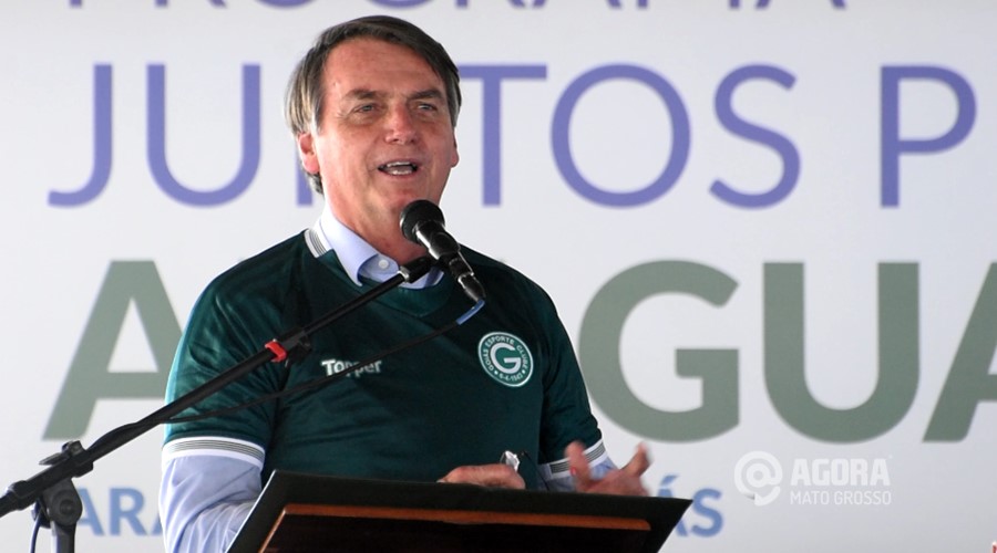 Imagem: presidente Jair Bolsonaro em Aragarças GO