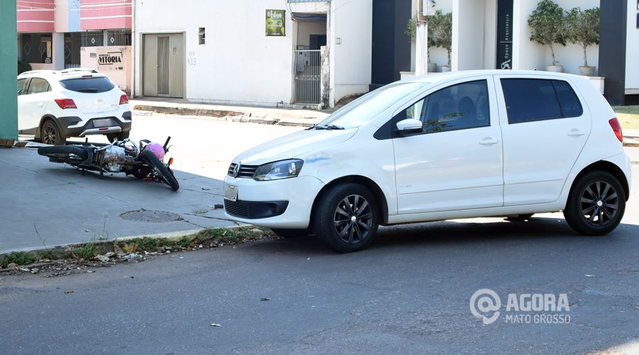Imagem: Motociclista fica ferido em acidente na Vila Aurora