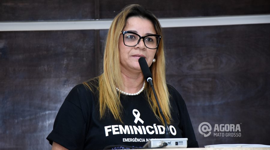 Imagem: Sandra Raquel fala da luta contra o femenicidio na Câmara Municipal 