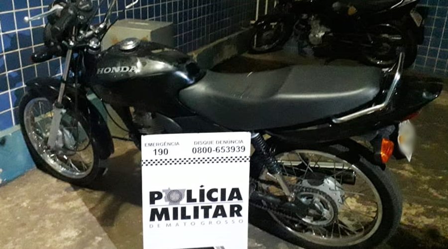 Imagem: Motocicleta utilizada pela prática de roubo pelo suspeito
