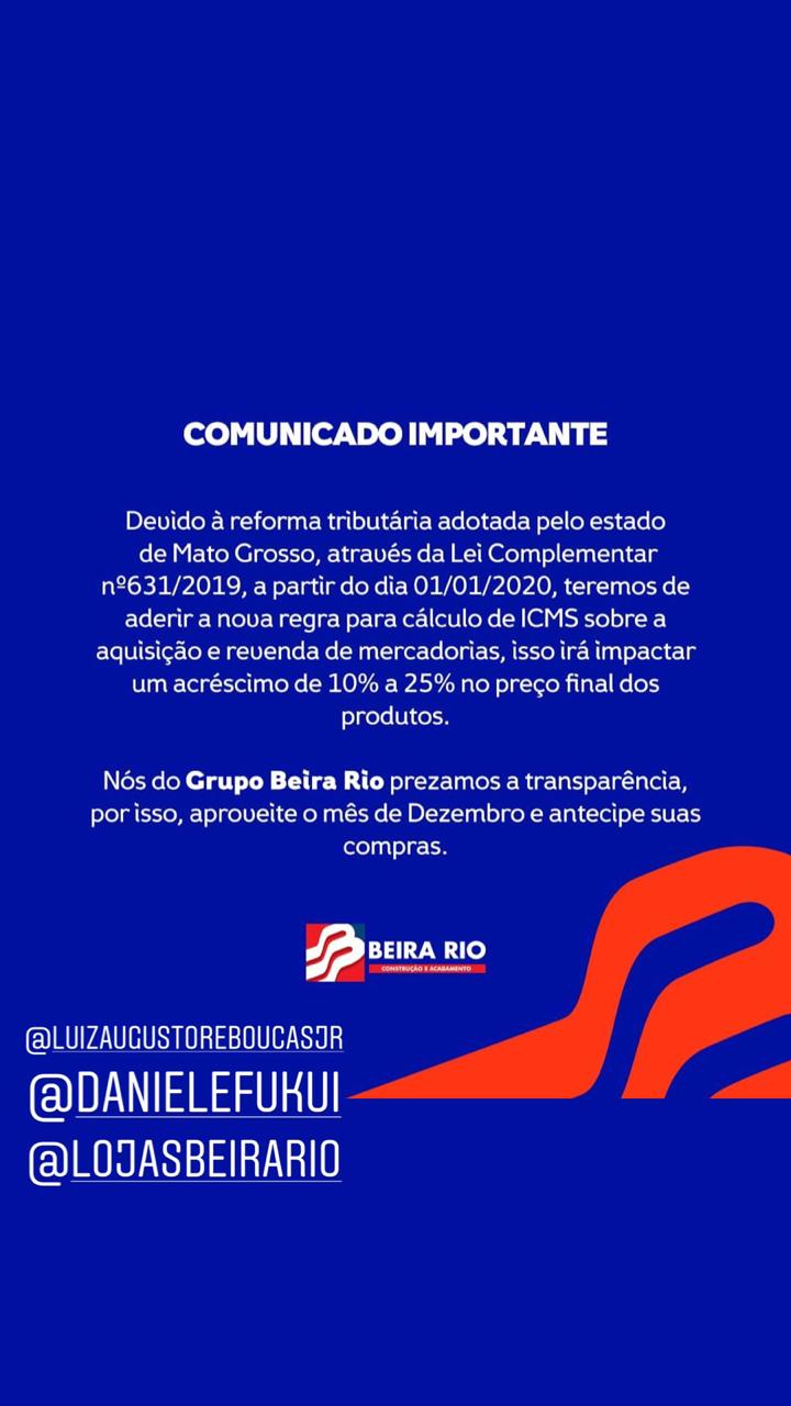 Imagem: Beira Rio   aumento de preços