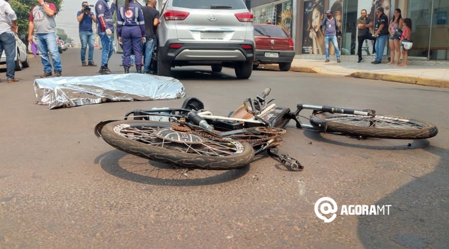 Imagem: Idoso morre em acidente Idoso morre ao se envolver em acidente entre carro e bicicleta