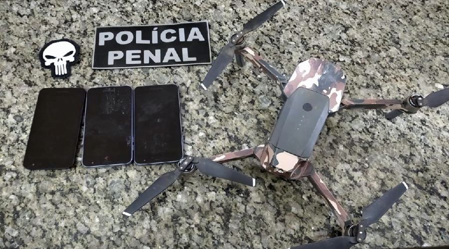 Imagem: Drone e celulares sao apreendidos na Penitenciaria Mata Grande Drone e celulares são apreendidos na Penitenciária Mata Grande
